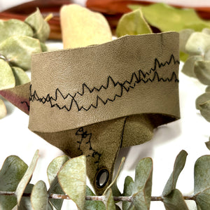 “SAGE BEATS”~Silky Soft Sage Cuff with Bronze Rivets