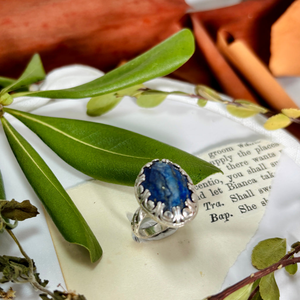 “MOTHER EARTH”~Faceted Lapis Lazuli Ring