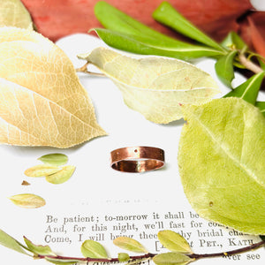“TINY DOTS”~Simple Brass Band Ring with Dot Design