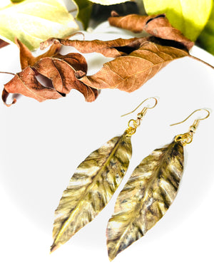 “CRISP AND CLASSY”~Hand Shaped/Etched Patina Brass Earrings