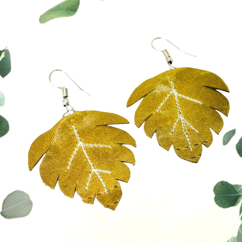 “AUTUMN GOLD”~ Mustard Green Fleathers