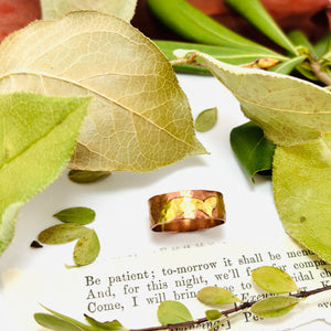 “JUST KEEP SWIMMING”~ Copper Healing Ring with Brass Fish Overlay