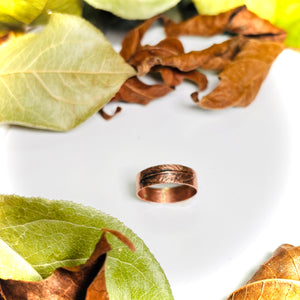 “SWEET LEAF”~Delicate Copper Leaf Band Ring
