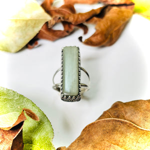 “VALLEY CHERT”~Cowichan Valley Sourced Landscape Chert-Crown Bezel Sterling Silver Ring