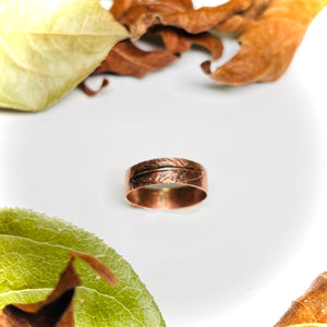 “SWEET LEAF”~Delicate Copper Leaf Band Ring