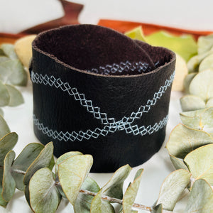 “RIPPLING OCEAN WAVES” ~Fold Over Wrist Cuff