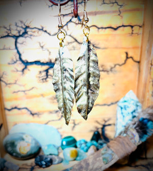 “CRISP AND CLASSY”~Hand Shaped/Etched Patina Brass Earrings