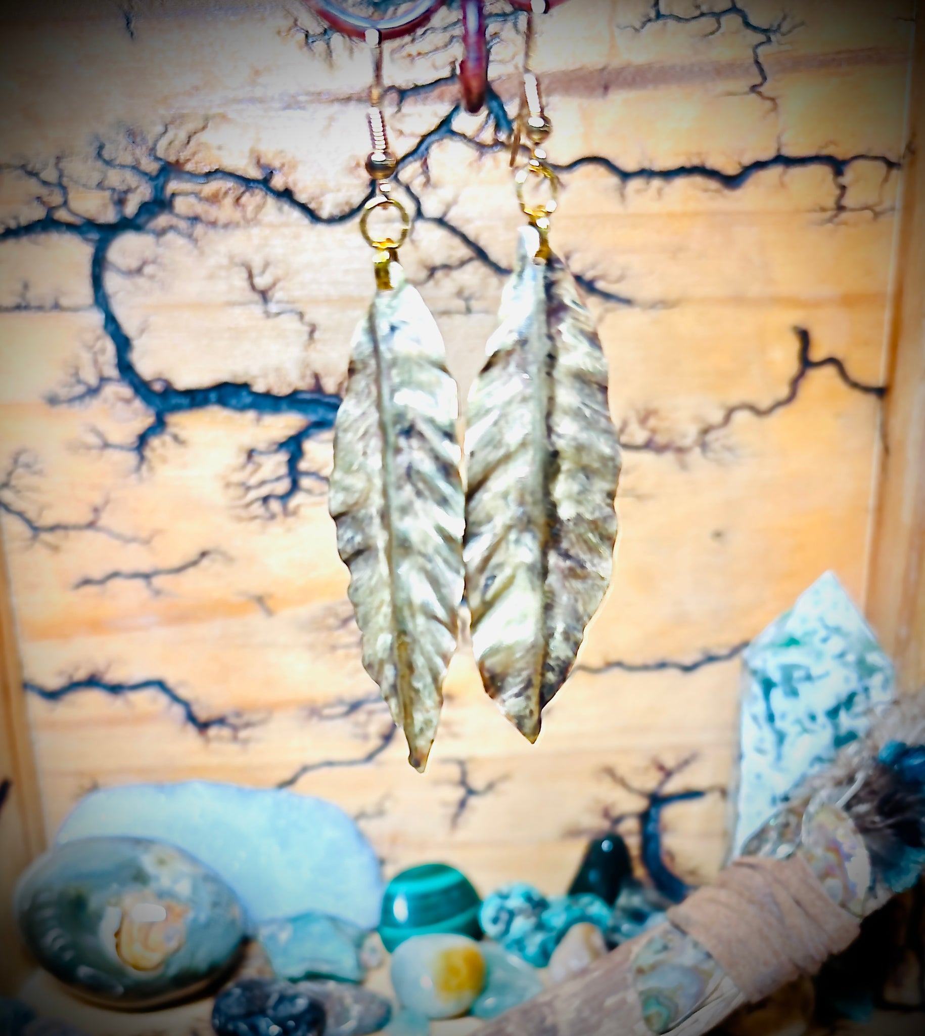 “CRISP AND CLASSY”~Hand Shaped/Etched Patina Brass Earrings