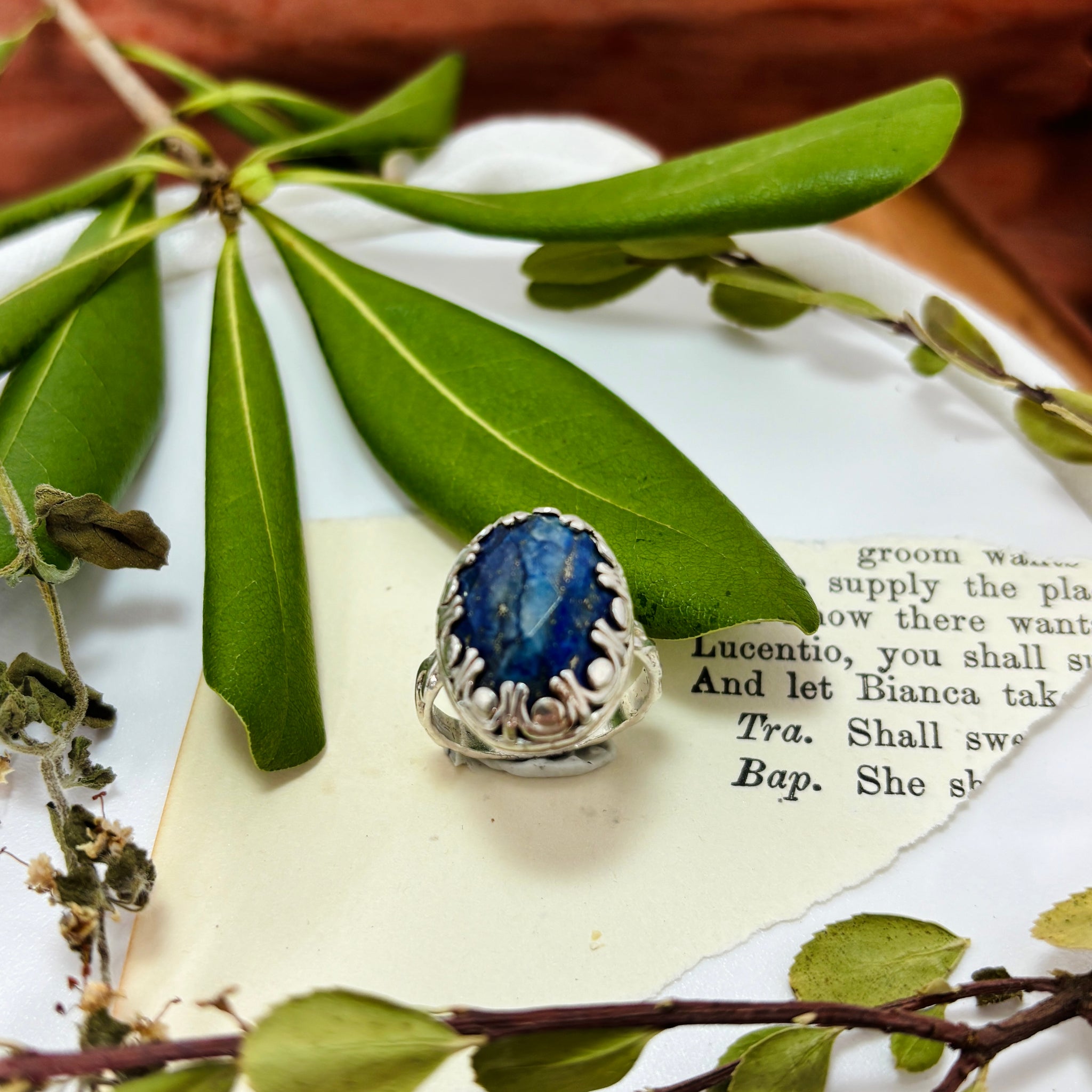 “MOTHER EARTH”~Faceted Lapis Lazuli Ring