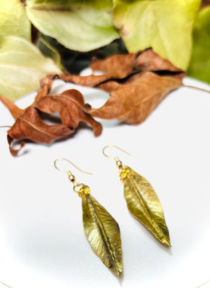 “THE WINDS GENTLE TWIST”~Delicate Etched BrassTwist Earrings