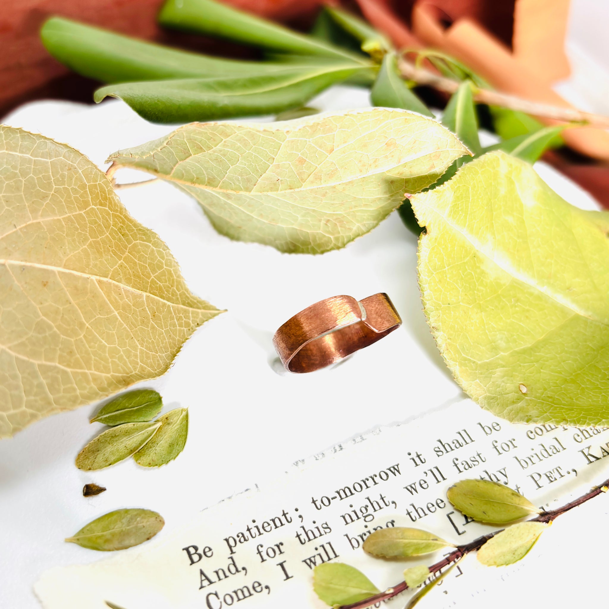 “FLIP FLOP”~Brushed Copper Flip Join Ring