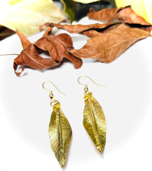 “THE WINDS GENTLE TWIST”~Delicate Etched BrassTwist Earrings