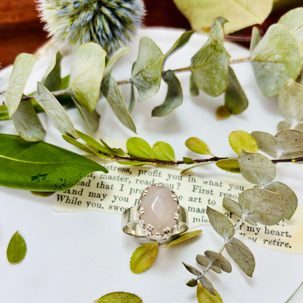 “CELEBRATE ME”~Facetted Rose Quartz Ring