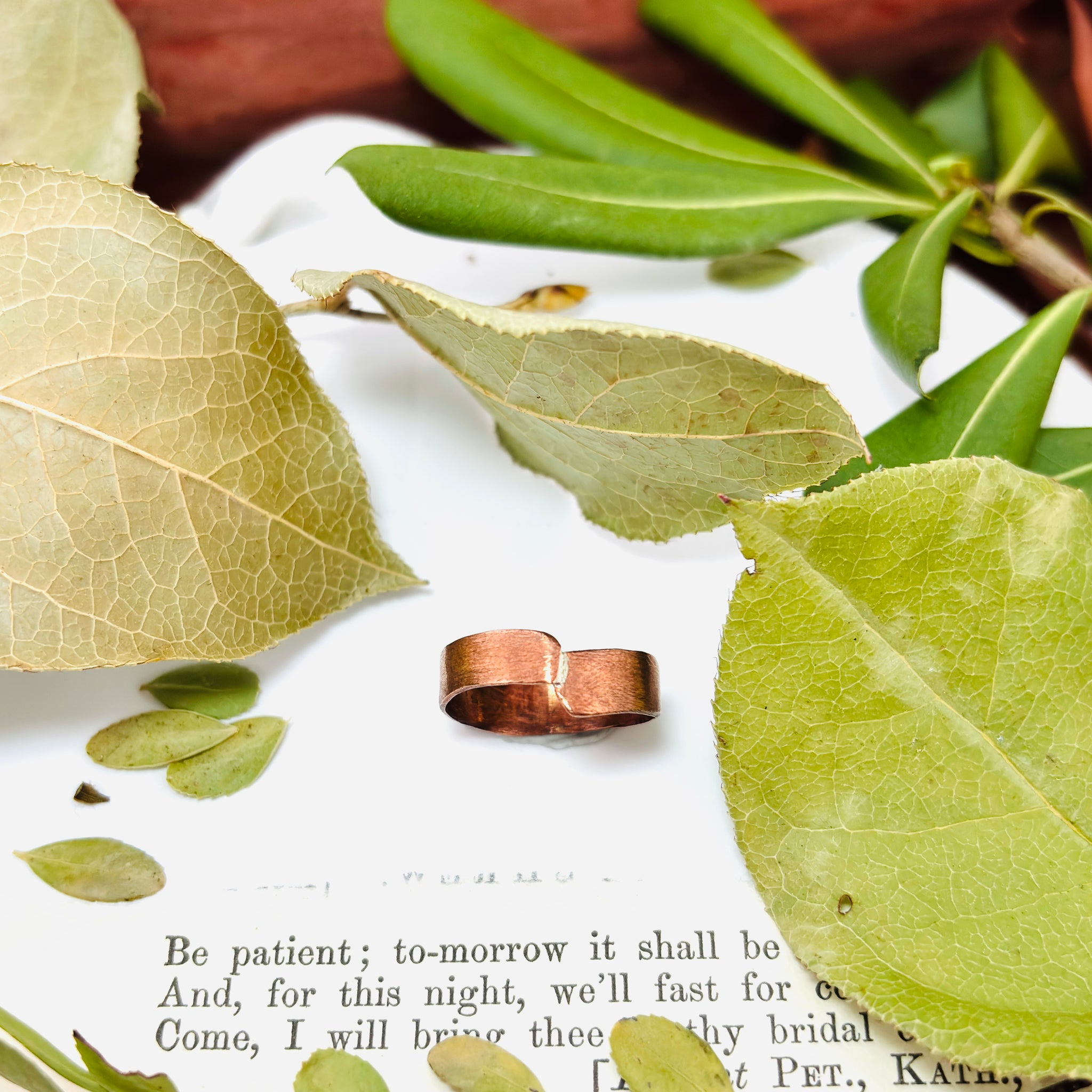 “FLIP FLOP”~Brushed Copper Flip Join Ring