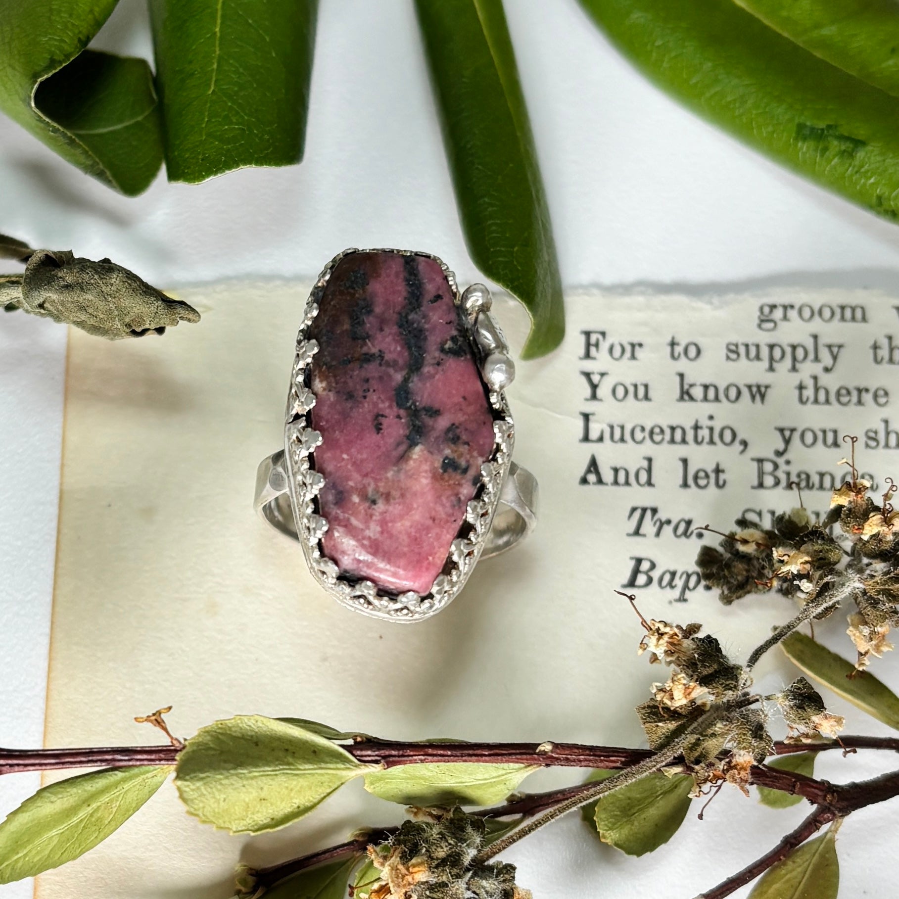 “OF THE VALLEY” ~Cowichan Valley Rhodonite River Stone Ring