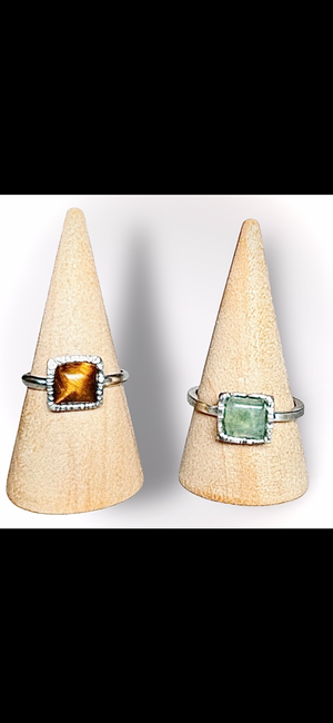 “TIGERS EYE SPARKLE” ~Upcycled Tigers Eye Sterling Silver Ring