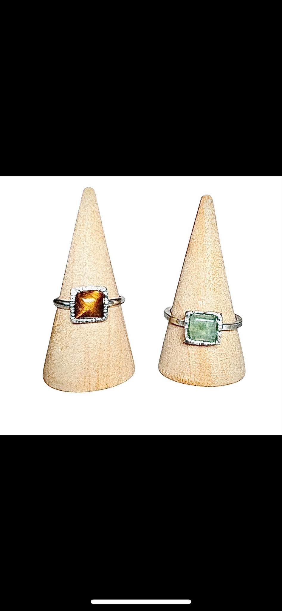 “SEA GREEN SPARKLE”~ Sterling Silver Ring