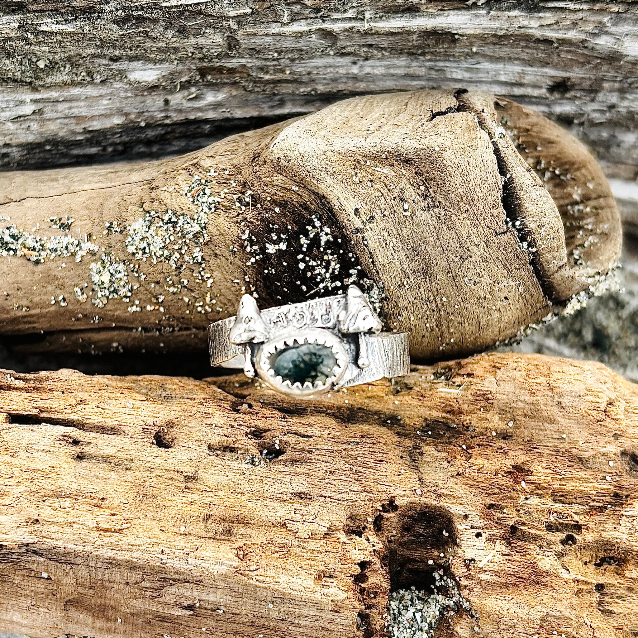 “GROWING TOGETHER”~Sterling Silver Mushroom Band Ring