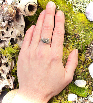 “GROWING TOGETHER”~Sterling Silver Mushroom Band Ring